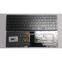 Tastatura laptop noua HP 8560W Gray Frame Gray ( Backlit, With point stick, WIN 8)